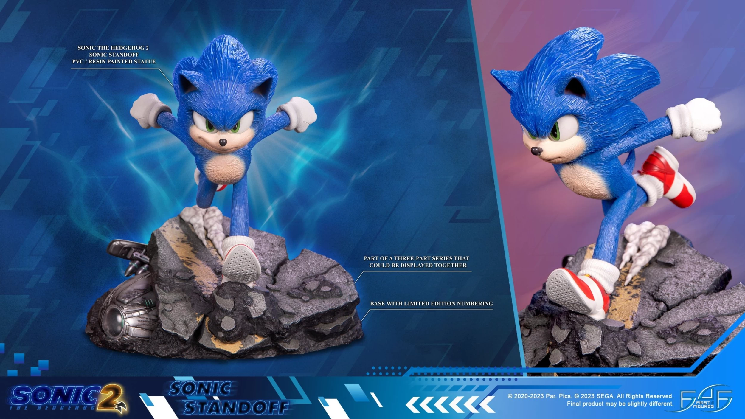 First 4 Figures Sonic The Hedgehog 2 - Sonic Standoff Statue 21 First 4 Figures Sonic The Hedgehog 2 - Sonic Standoff Statue - Image 19