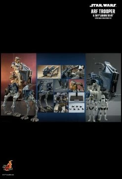 Hot Toys Star Wars - ARF Trooper & 501st Legion AT-RT 1/6 Scale Figure Set -Toy Store PD16684866515Mb