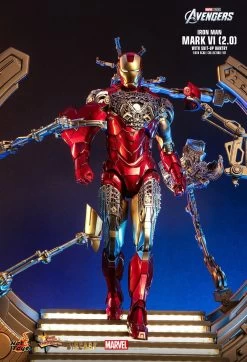 Hot Toys Iron Man - Iron Man Mk VI (2.0) W/Suit-up Gantry 1/6 Scale Set -Toy Store PD167481464371f