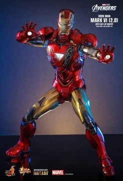 Hot Toys Iron Man - Iron Man Mk VI (2.0) W/Suit-up Gantry 1/6 Scale Set -Toy Store PD1674814644MEl