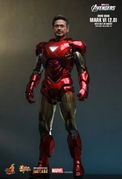 Hot Toys Iron Man - Iron Man Mk VI (2.0) W/Suit-up Gantry 1/6 Scale Set -Toy Store PD1674814644YAE