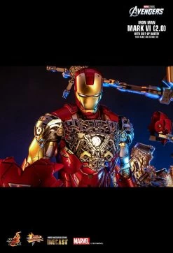 Hot Toys Iron Man - Iron Man Mk VI (2.0) W/Suit-up Gantry 1/6 Scale Set -Toy Store PD16748146455v0