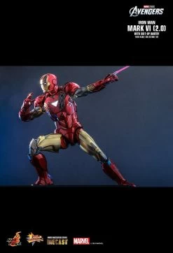 Hot Toys Iron Man - Iron Man Mk VI (2.0) W/Suit-up Gantry 1/6 Scale Set -Toy Store PD1674814645I5I