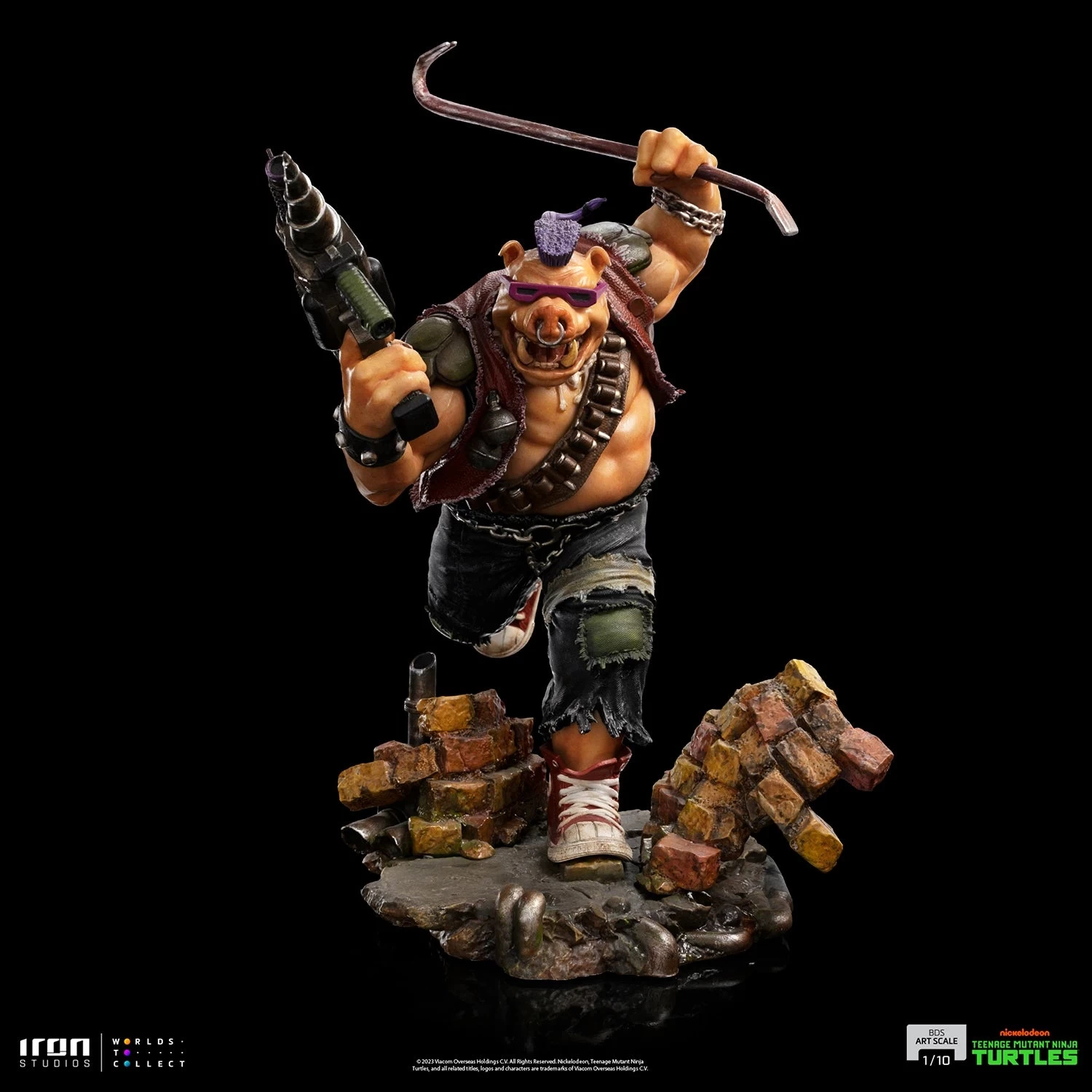 Iron Studios Teenage Mutant Ninja Turtles - Bebop 1/10 Scale Statue 5 Iron Studios Teenage Mutant Ninja Turtles - Bebop 1/10 Scale Statue - Image 3