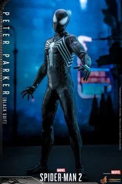 Hot Toys Spider-Man 2 (Video Game) - Peter Parker (Black Suit) 1/6 Scale Figure -Toy Store peter parker black suit marvel gallery 64c143dfad92e