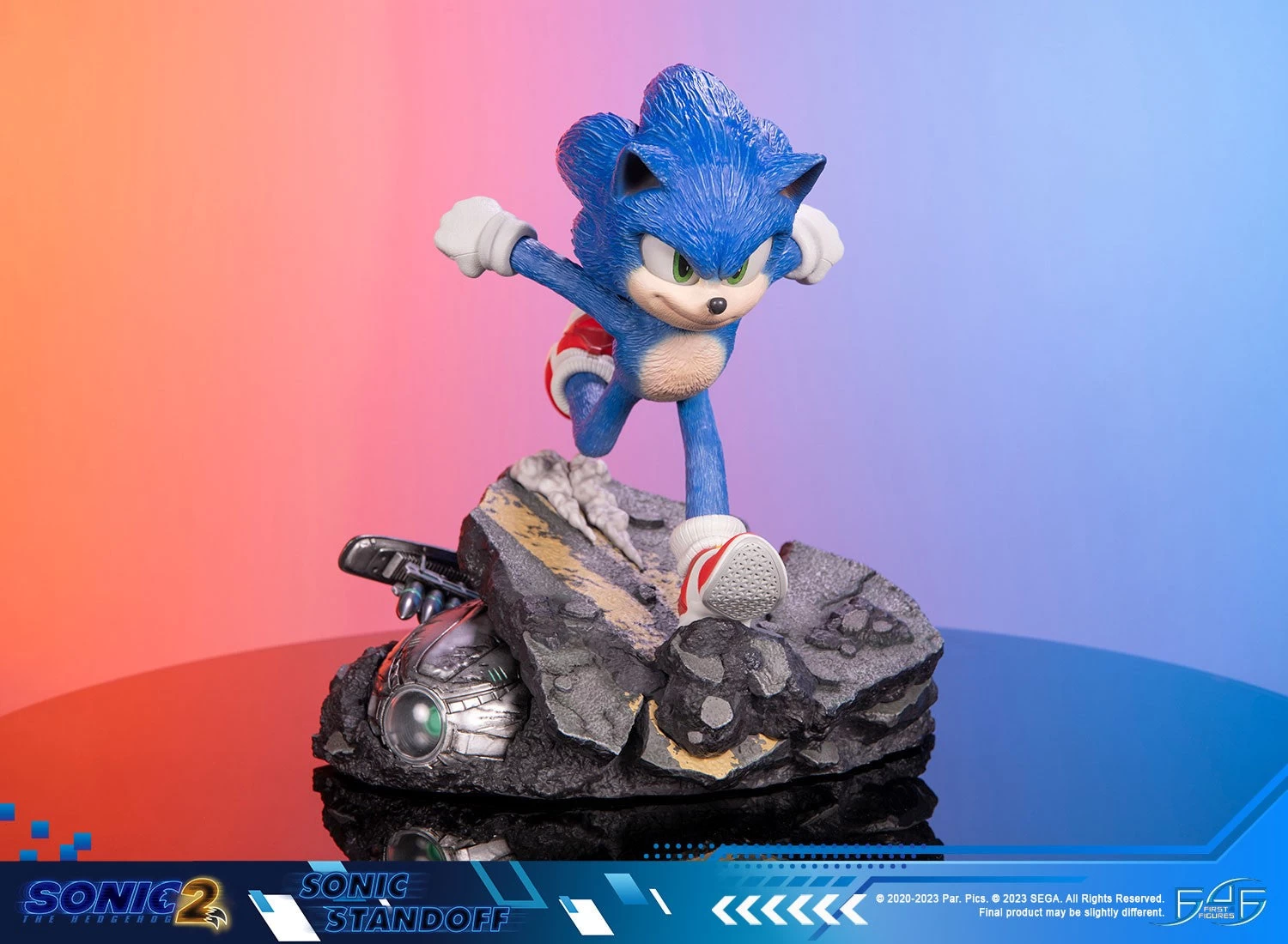 First 4 Figures Sonic The Hedgehog 2 - Sonic Standoff Statue 10 First 4 Figures Sonic The Hedgehog 2 - Sonic Standoff Statue - Image 8