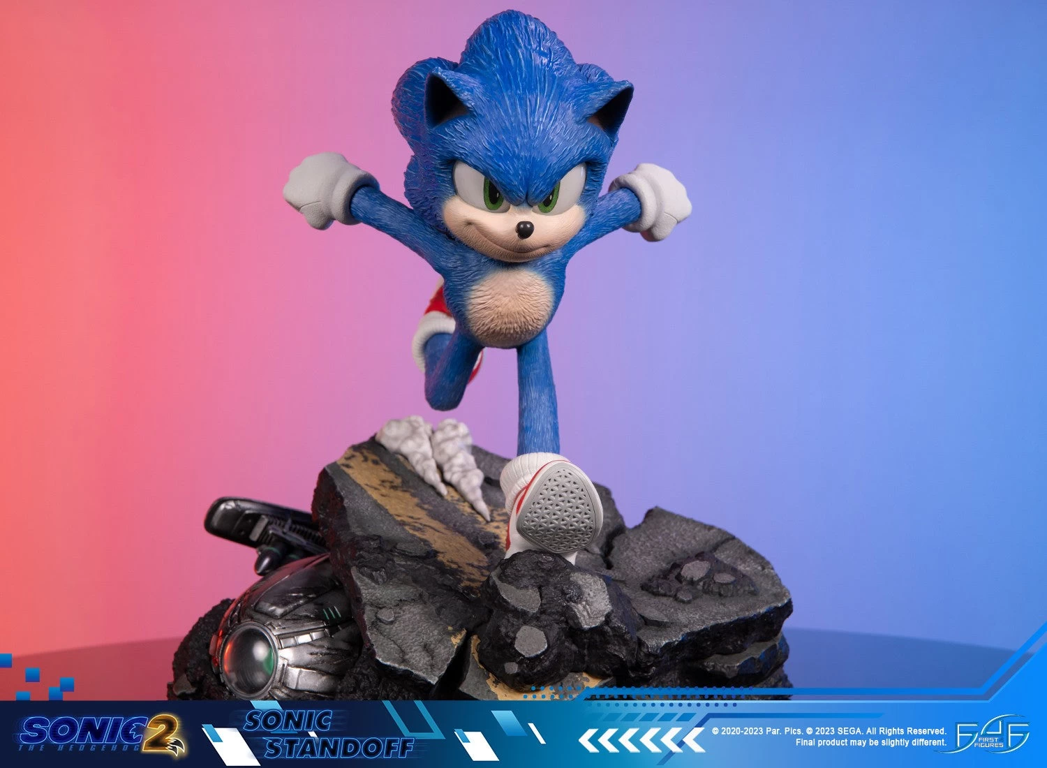 First 4 Figures Sonic The Hedgehog 2 - Sonic Standoff Statue 13 First 4 Figures Sonic The Hedgehog 2 - Sonic Standoff Statue - Image 11